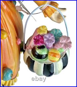 Mackenzie-Childs Trick or Treat Illuminated Witch Figurine 14.25 Tall New Box
