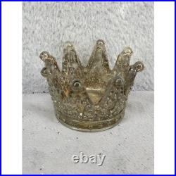 Maggies Merc Gls Crown Votive Holder Clear Glass Candle Holder