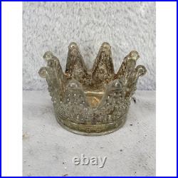Maggies Merc Gls Crown Votive Holder Clear Glass Candle Holder