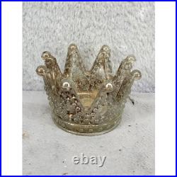 Maggies Merc Gls Crown Votive Holder Clear Glass Candle Holder