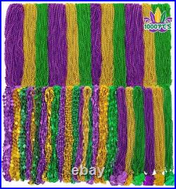 Mardi Gras Beads Bulk (1000 Pcs) Decorations Beads Necklaces Parade-Festivals