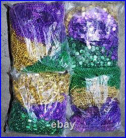 Mardi Gras Beads Bulk (1000 Pcs) Decorations Beads Necklaces Parade-Festivals