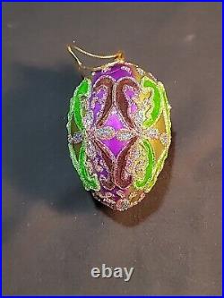Mark Roberts Christmas Fabergè Egg Ornament Mardi Gras Easter Unique Unusual