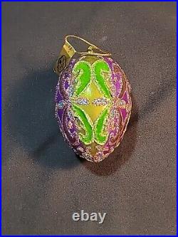 Mark Roberts Christmas Fabergè Egg Ornament Mardi Gras Easter Unique Unusual
