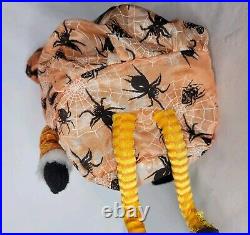 Mark Roberts Collection Halloween Witch Candy Treat Bag Spiders Orange Shelf