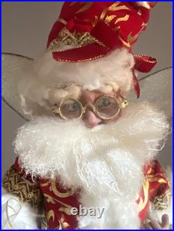Mark Roberts Frontgate Santa Fairy Stocking Holder For Mantle Christmas Rare