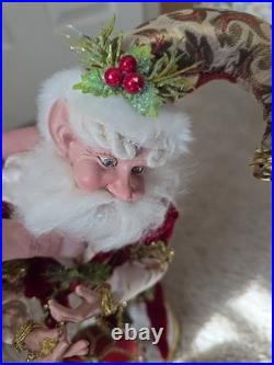 Mark Roberts Vtg Christmas Elf Stocking Holder Jester Fairy Collectible RARE