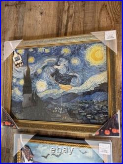 Marmont Hill Halloween Framed Starry Night Witch Screaming Pair Prints Lot 2 NEW