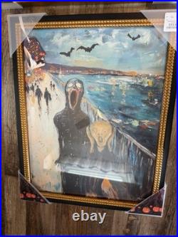Marmont Hill Halloween Framed Starry Night Witch Screaming Pair Prints Lot 2 NEW