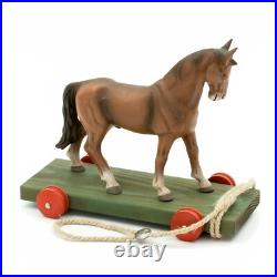 Marolin Manufaktur Large Brown Horse Collector's Pull Toy Marolin Manufaktur Large Brown Horse Collector's Pull Toy