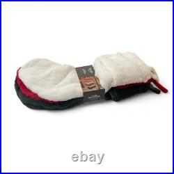 Martha Stewart FAUX FUR Christmas Stockings Set of 3 22 GREEN RED WHITE Classic