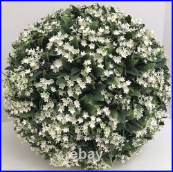 Martha Stewart LARGE 16 TOPIARY PLANT BALL White Lilac Jasmine 55Circum Nice