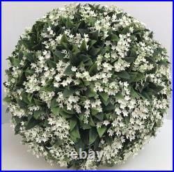 Martha Stewart LARGE 16 TOPIARY PLANT BALL White Lilac Jasmine 55Circum Nice