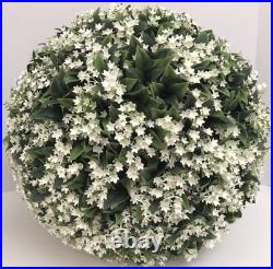 Martha Stewart LARGE 16 TOPIARY PLANT BALL White Lilac Jasmine 55Circum Nice