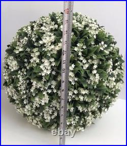 Martha Stewart LARGE 16 TOPIARY PLANT BALL White Lilac Jasmine 55Circum Nice