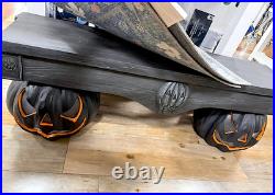 Martha Stewart LED Jack O Lantern Bench Halloween Decor, 4.5Ft Long