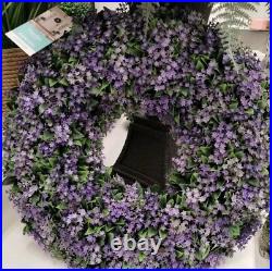 Martha Stewart LILAC FERN WREATH Jasmine artificial UV Resistant X Large 24 NEW Martha Stewart LILAC FERN WREATH Jasmine artificial UV Resistant X Large 24 NEW