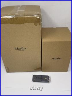 Martha Stewart LUMINARA Gold Christmas Glitter Tree Pillars Candles, 6.5, 9.5