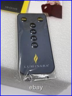 Martha Stewart LUMINARA Gold Christmas Glitter Tree Pillars Candles, 6.5, 9.5