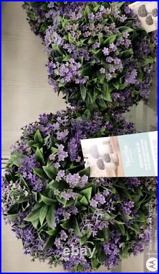 Martha Stewart set 2 TOPIARY PLANT BALL LILAC JASMINE FERN Purple Small 33C NEW Martha Stewart set 2 TOPIARY PLANT BALL LILAC JASMINE FERN Purple Small 33C NEW