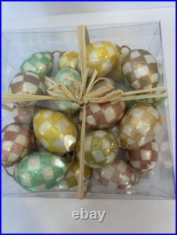 Mckenzie Childs Box Of Capiz Easter Eggs Approximately 24 Eggs-NWB- 2 Each