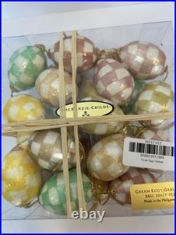 Mckenzie Childs Box Of Capiz Easter Eggs Approximately 24 Eggs-NWB- 2 Each