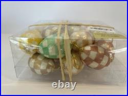 Mckenzie Childs Box Of Capiz Easter Eggs Approximately 24 Eggs-NWB- 2 Each