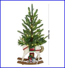 Member's Mark 3 Ft Rocking Horse Lighted Topiary Christmas Decor Member's Mark 3 Ft Rocking Horse Lighted Topiary Christmas Decor