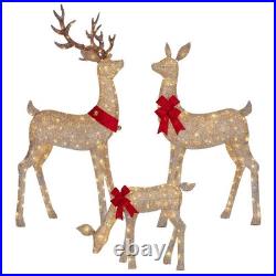 Member's Mark 3-Piece Pre-Lit Animated Deer Family Gold Member's Mark 3-Piece Pre-Lit Animated Deer Family Gold