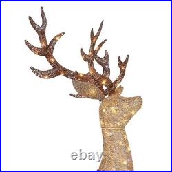 Member's Mark 3-Piece Pre-Lit Animated Deer Family Gold Member's Mark 3-Piece Pre-Lit Animated Deer Family Gold