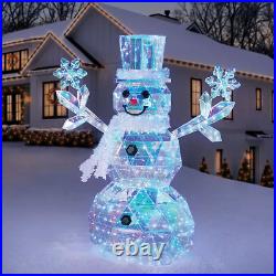 Member's Mark 570 LED Pre-Lit Prismatic Snowman, Iridescent Finish, 6ft