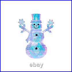 Member's Mark 570 LED Pre-Lit Prismatic Snowman, Iridescent Finish, 6ft