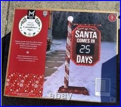 Member's Mark 5-Foot Pre-Lit Santa Countdown Sign, 482 Chasing LED Lights