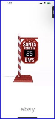 Member's Mark 5-Foot Pre-Lit Santa Countdown Sign, 482 Chasing LED Lights
