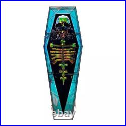 Member's Mark 5' Pre-Lit Prismatic Coffin 300 LED Outdoor Halloween Decor Prop