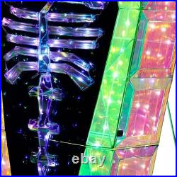 Member's Mark 5' Pre-Lit Prismatic Coffin 300 LED Outdoor Halloween Decor Prop