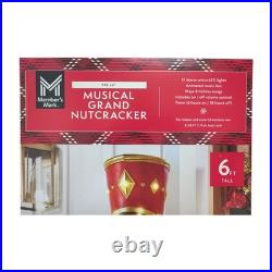 Member's Mark 6' Pre-Lit Grand Nutcracker with Music Box, Multicultural