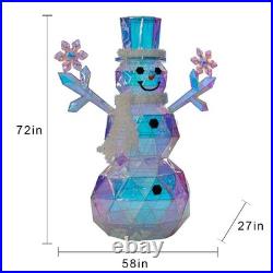 Member's Mark 6' Pre-Lit Prismatic Snowman 570 LED Iridescent Christmas Decor Member's Mark 6' Pre-Lit Prismatic Snowman 570 LED Iridescent Christmas Decor