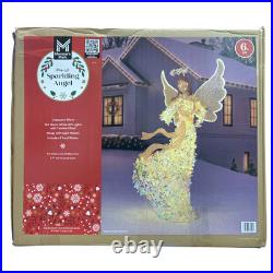 Member's Mark 6ft. Pre-Lit Sparkling Iridescent Angel with Light Motion Wings