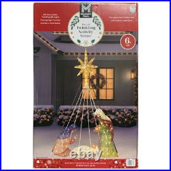 Member's Mark 6ft. Pre-Lit Twinkling Nativity Scene with Chasing Light Function