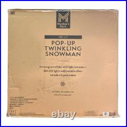 Member's Mark 72 Pre-Lit Pop-Up Twinkling Snowman Holiday Yard Decor