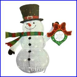 Member's Mark 72 Pre-Lit Pop-Up Twinkling Snowman Holiday Yard Decor