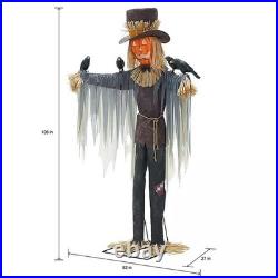 Member's Mark 8' Pre-Lit Animated Scarecrow Spooky Outdoor Halloween Decor Prop Member's Mark 8' Pre-Lit Animated Scarecrow Spooky Outdoor Halloween Decor Prop