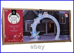 Member's Mark 8' Pre-Lit Arch with Prismatic Snowflakes Outdoor Holiday Decor