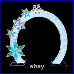 Member's Mark 8' Pre-Lit Arch with Prismatic Snowflakes Outdoor Holiday Decor