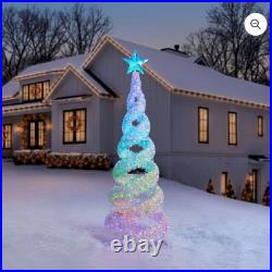 Member's Mark 8' Pre-Lit Iridescent Color-Changing Spiral Tree