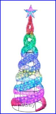 Member's Mark 8' Pre-Lit Iridescent Color-Changing Spiral Tree
