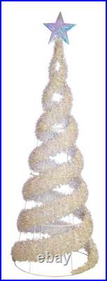 Member's Mark 8' Pre-Lit Iridescent Color-Changing Spiral Tree