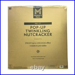Member's Mark 8' Pre-Lit Pop-Up Twinkling Nutcracker Holiday Yard Decor