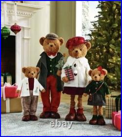 Member's Mark Plush Bear Family Set 4 Christmas Holiday Decorations Decor